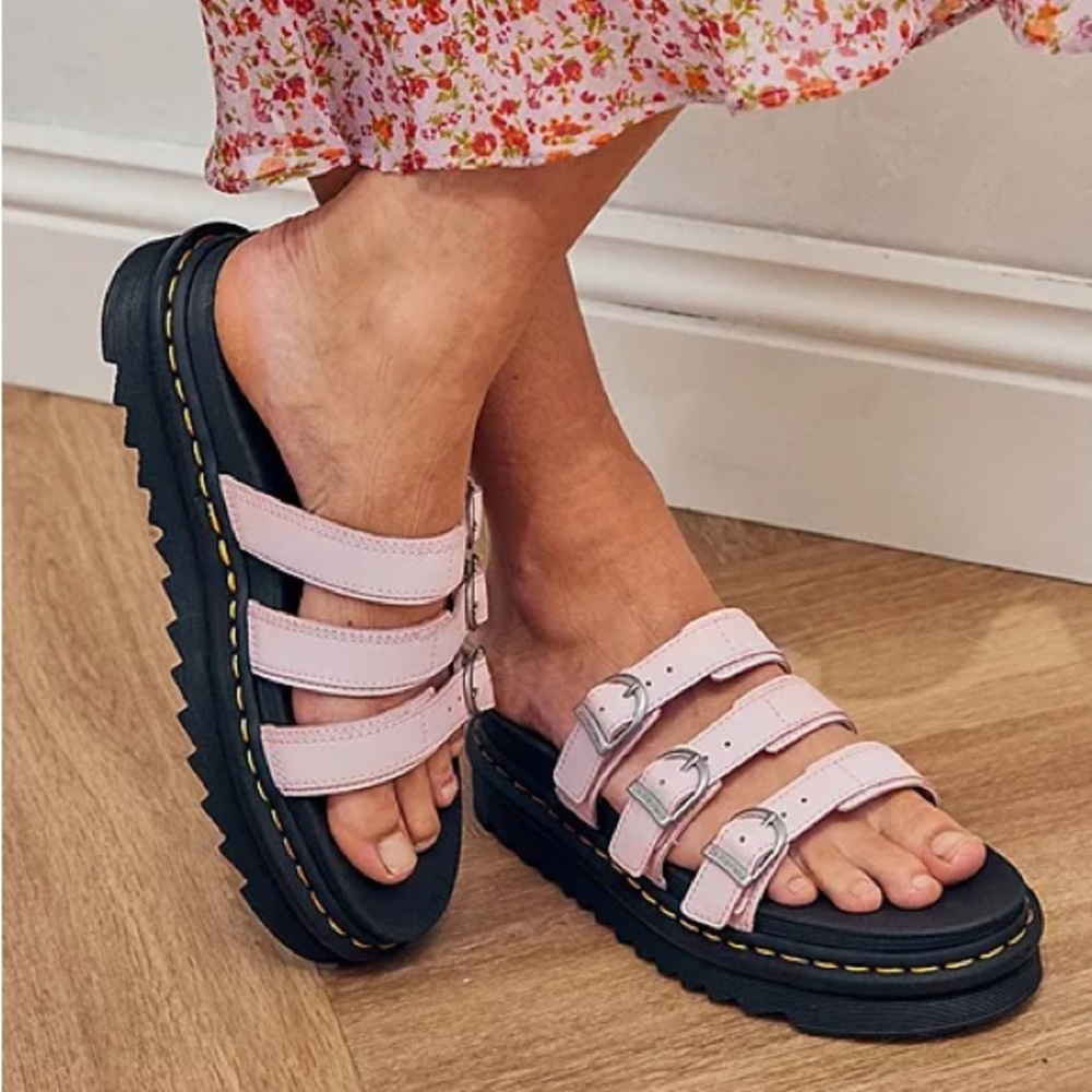 Dr. Martens Pink and Black Sandals